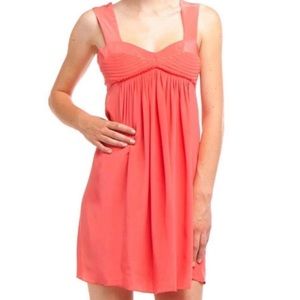 Anthropology Coral Black Halo Dress
